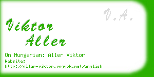 viktor aller business card